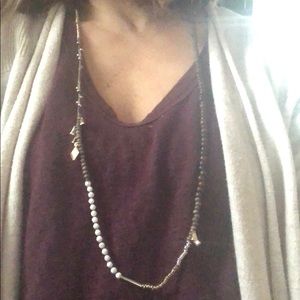 Stella & Dot Wood Bead Necklace